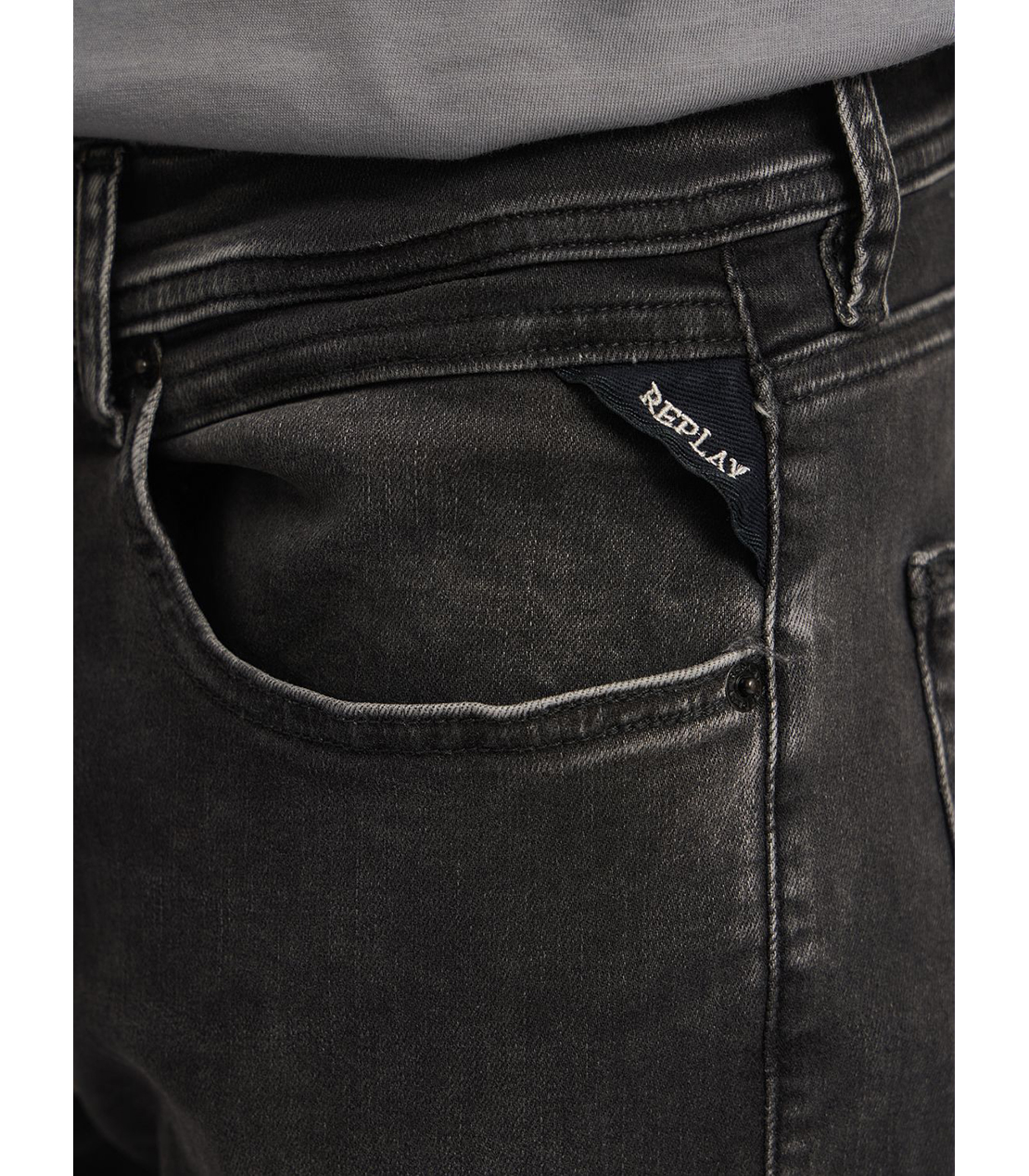 ストレートフィットGROVER HYPERFLEX ブラックデニム 詳細画像 ダークグレー 6